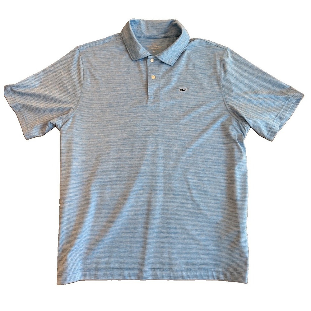 Vineyard Vines Performance Polo Blue Stretch Golf Shirt Boys XL 18